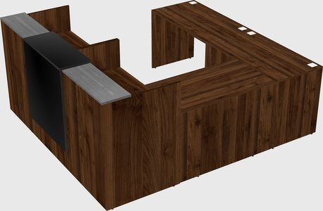 Shared one sided u-shaped reception desk