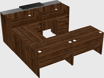 Shared one sided u-shaped reception desk
