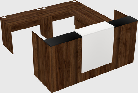 Shared one sided u-shaped reception desk