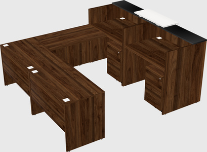 Shared one sided u-shaped reception desk