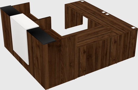 Shared one sided u-shaped reception desk