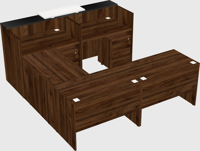 Shared one sided u-shaped reception desk