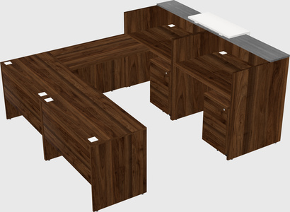 Shared one sided u-shaped reception desk