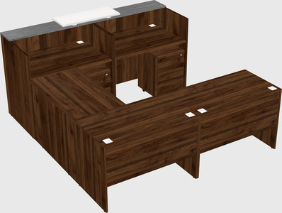 Shared one sided u-shaped reception desk
