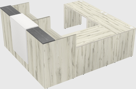 Shared one sided u-shaped reception desk
