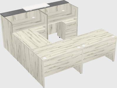 Shared one sided u-shaped reception desk