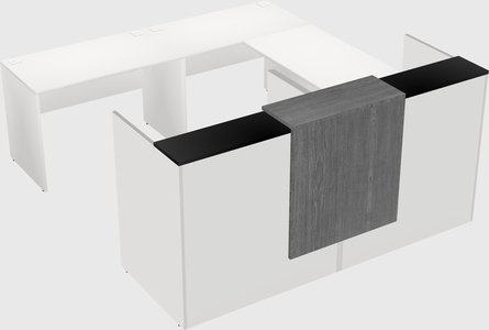 Shared one sided u-shaped reception desk