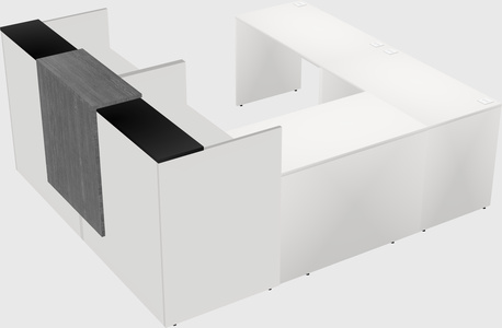 Shared one sided u-shaped reception desk