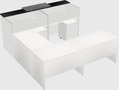Shared one sided u-shaped reception desk