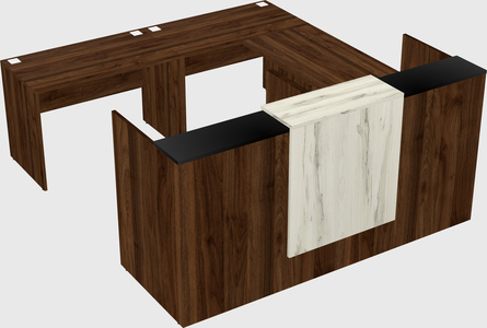 Shared one sided u-shaped reception desk