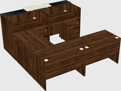 Shared one sided u-shaped reception desk