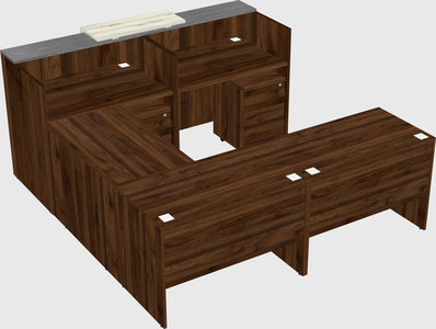 Shared one sided u-shaped reception desk