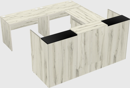 Shared one sided u-shaped reception desk
