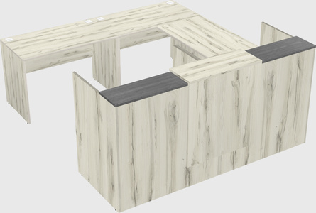 Shared one sided u-shaped reception desk