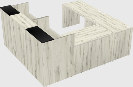 Shared one sided u-shaped reception desk