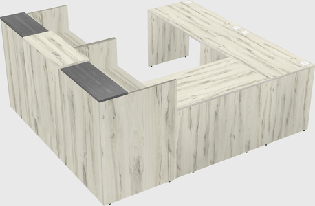 Shared one sided u-shaped reception desk