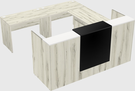 Shared one sided u-shaped reception desk