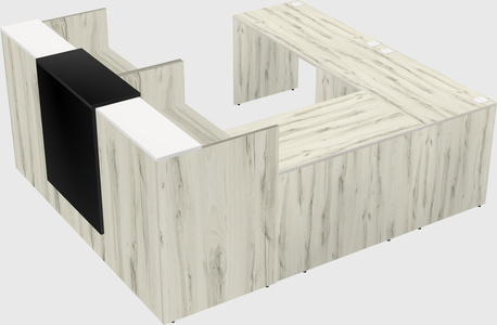 Shared one sided u-shaped reception desk