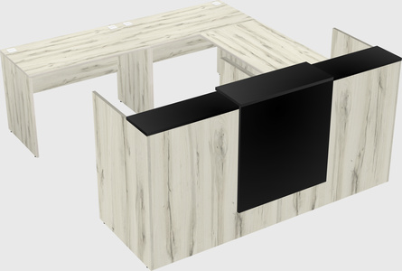 Shared one sided u-shaped reception desk