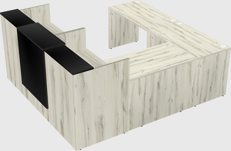 Shared one sided u-shaped reception desk
