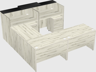 Shared one sided u-shaped reception desk