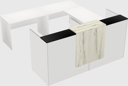Shared one sided u-shaped reception desk