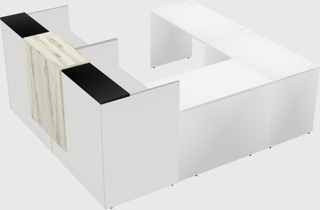 Shared one sided u-shaped reception desk