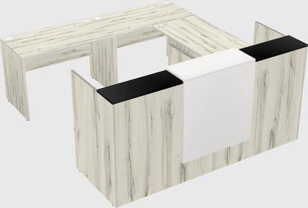 Shared one sided u-shaped reception desk