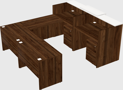 Shared one sided u-shaped reception desk