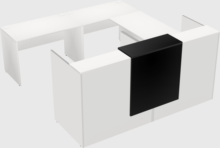 Shared one sided u-shaped reception desk