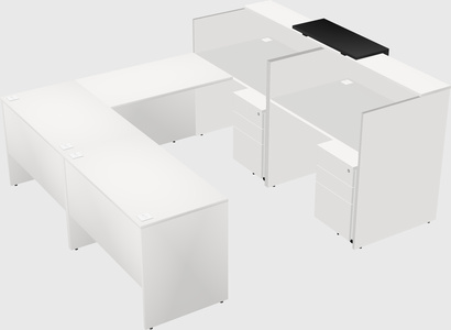 Shared one sided u-shaped reception desk