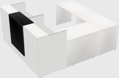 Shared one sided u-shaped reception desk