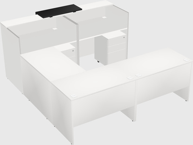 Shared one sided u-shaped reception desk