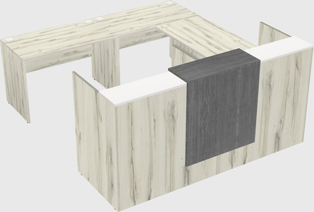 Shared one sided u-shaped reception desk
