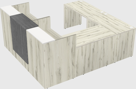Shared one sided u-shaped reception desk