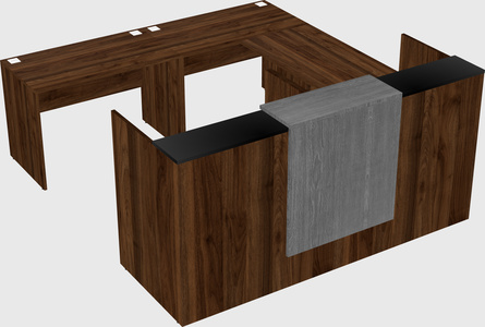 Shared one sided u-shaped reception desk