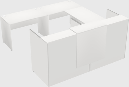 Shared one sided u-shaped reception desk