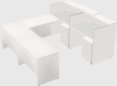 Shared one sided u-shaped reception desk