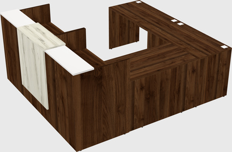 Shared one sided u-shaped reception desk