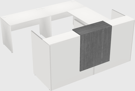 Shared one sided u-shaped reception desk