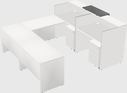 Shared one sided u-shaped reception desk
