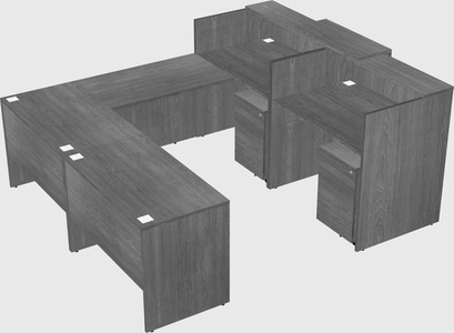 Shared one sided u-shaped reception desk