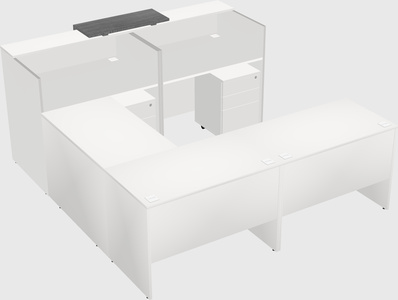 Shared one sided u-shaped reception desk