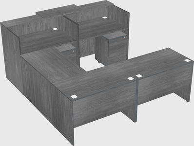 Shared one sided u-shaped reception desk