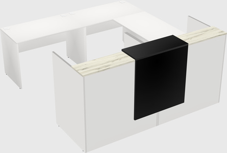 Shared one sided u-shaped reception desk