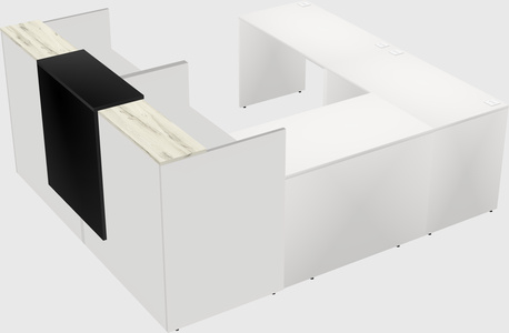 Shared one sided u-shaped reception desk