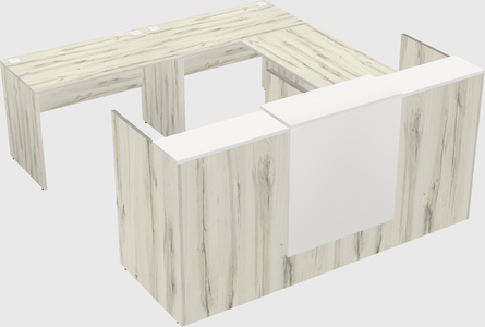 Shared one sided u-shaped reception desk