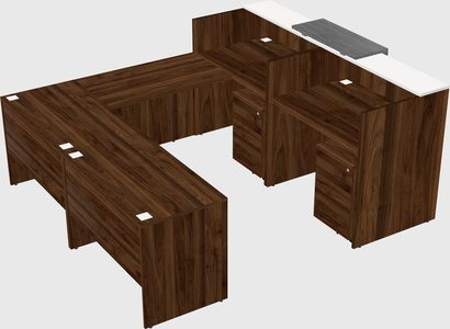 Shared one sided u-shaped reception desk