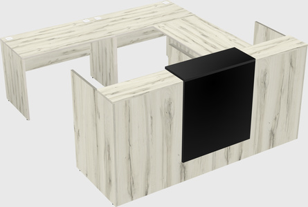 Shared one sided u-shaped reception desk