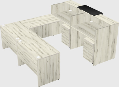 Shared one sided u-shaped reception desk